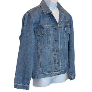 Vintage Unbranded Men's Embroidered "Chicago Hope" 2 Denim Jean Jacket Large L